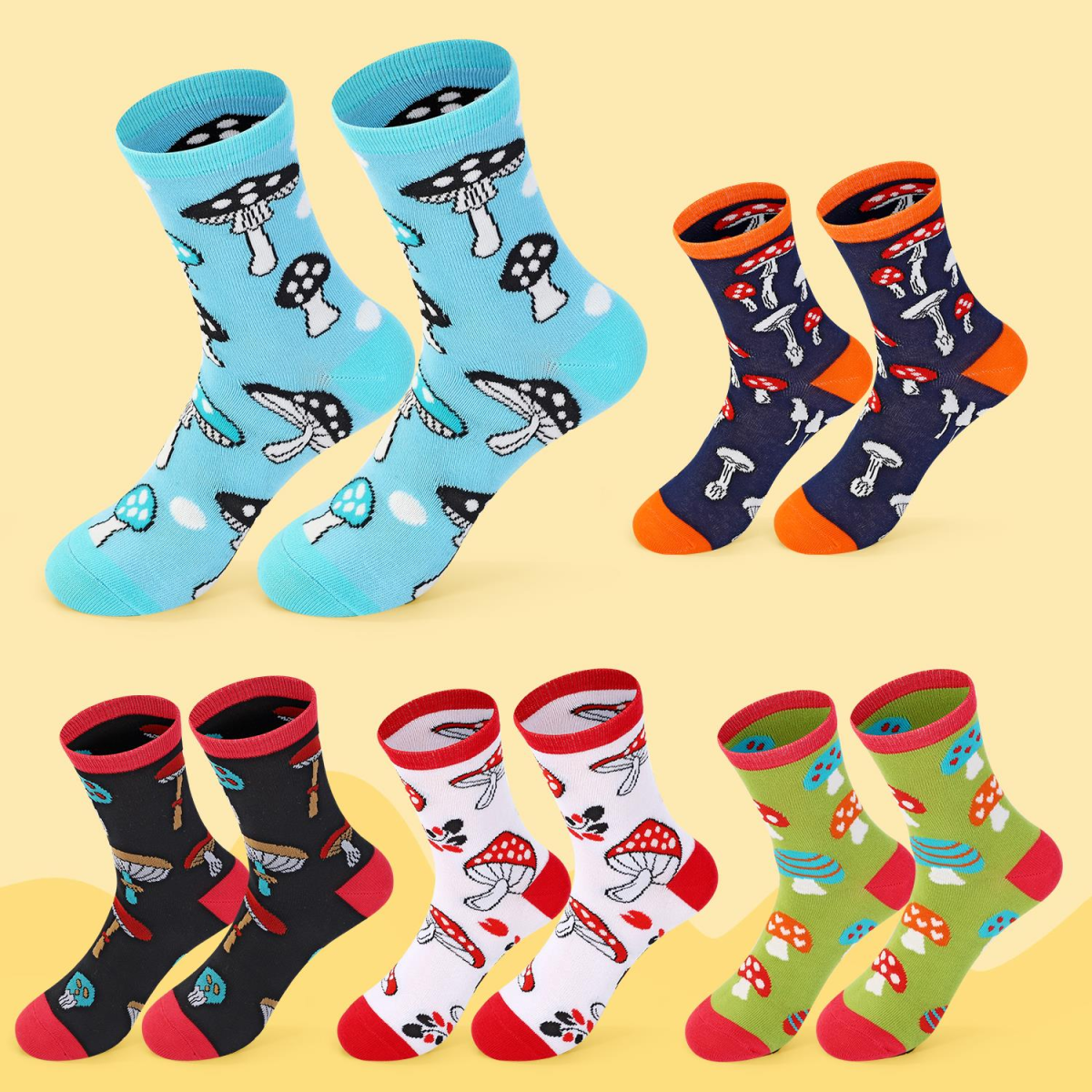 VINSANI Mushrooms Socks 5pk 1010416