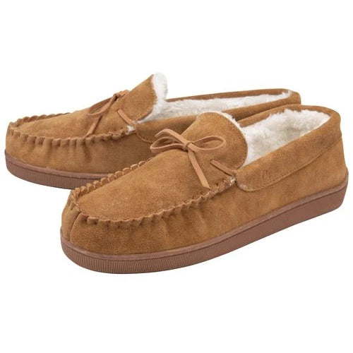 Dunlop: Men's SHAUN Leather Moccasin Slippers
