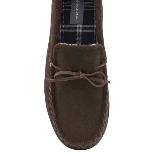 Dunlop: Men's SHAUN Leather Moccasin Slippers