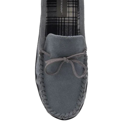 Dunlop: Men's SHAUN Leather Moccasin Slippers
