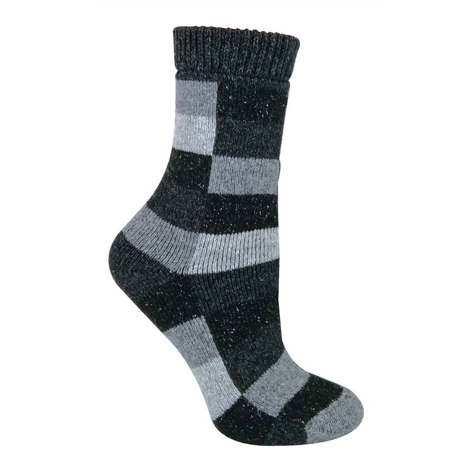Sock Snob - Ladies Checkered Wool / Silk Blend Socks
