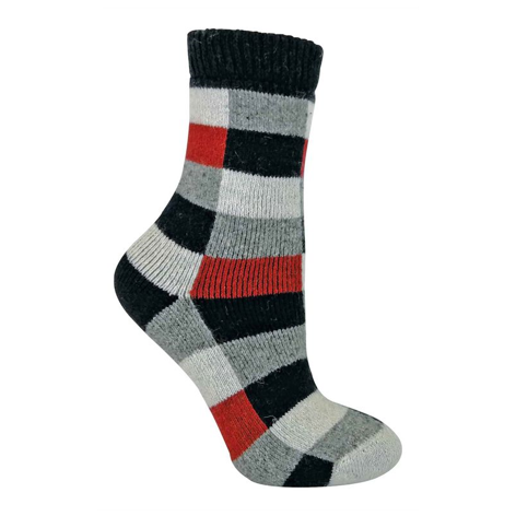 Sock Snob - Ladies Checkered Wool / Silk Blend Socks