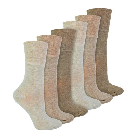 IOMI Footnurse - 6 Pairs Ladies Bamboo Non Elastic Diabetic Socks
