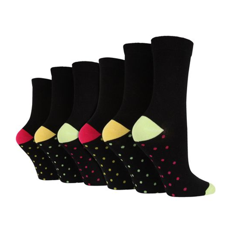 Wildfeet - 6 Pairs Ladies Bamboo Socks With Foot Patterns