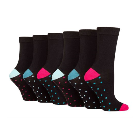 Wildfeet - 6 Pairs Ladies Bamboo Socks With Foot Patterns