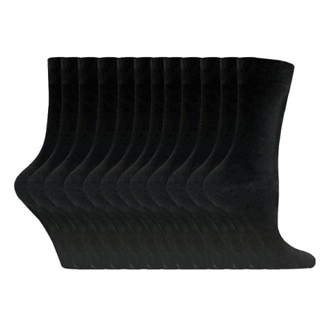 Sock Snob - 12 Pairs Ladies Plain Coloured Cotton Socks