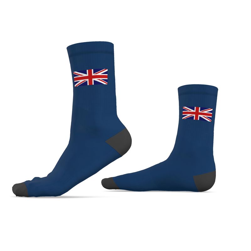 Great Britain, UK - Union Flag Crew Socks, Blue