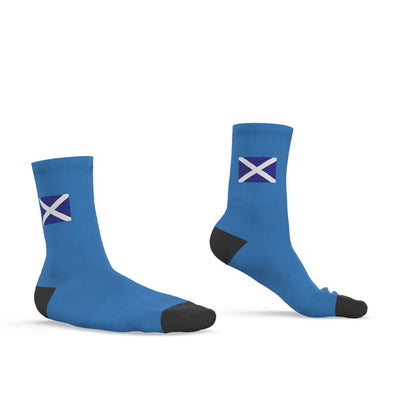 Scottish Saltire Crew Socks, Blue, 6.5-9 UK Medium
