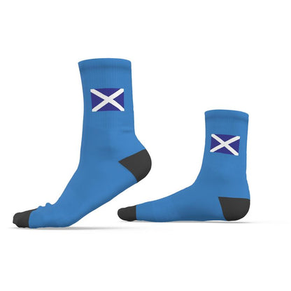 Scottish Saltire Crew Socks, Blue, 6.5-9 UK Medium