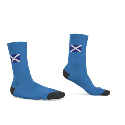Scottish Saltire Crew Socks, Blue, 9.5-12 UK Large