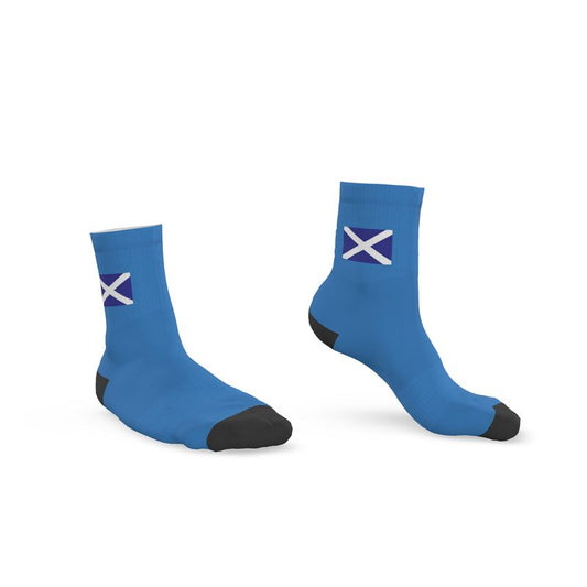 Scottish St Andrew's Saltire Crew Socks, Blue