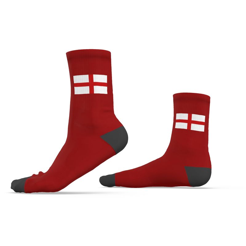 England Crew Socks, Red, 6.5-9 UK Medium
