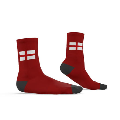 England Crew Socks, Red, 6.5-9 UK Medium