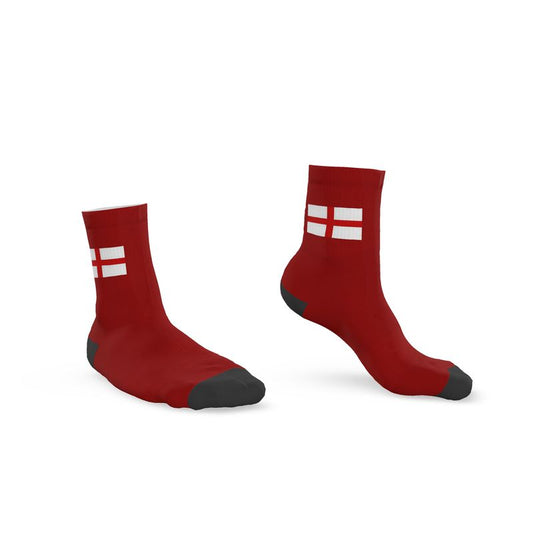 England St George Crew Socks, Red