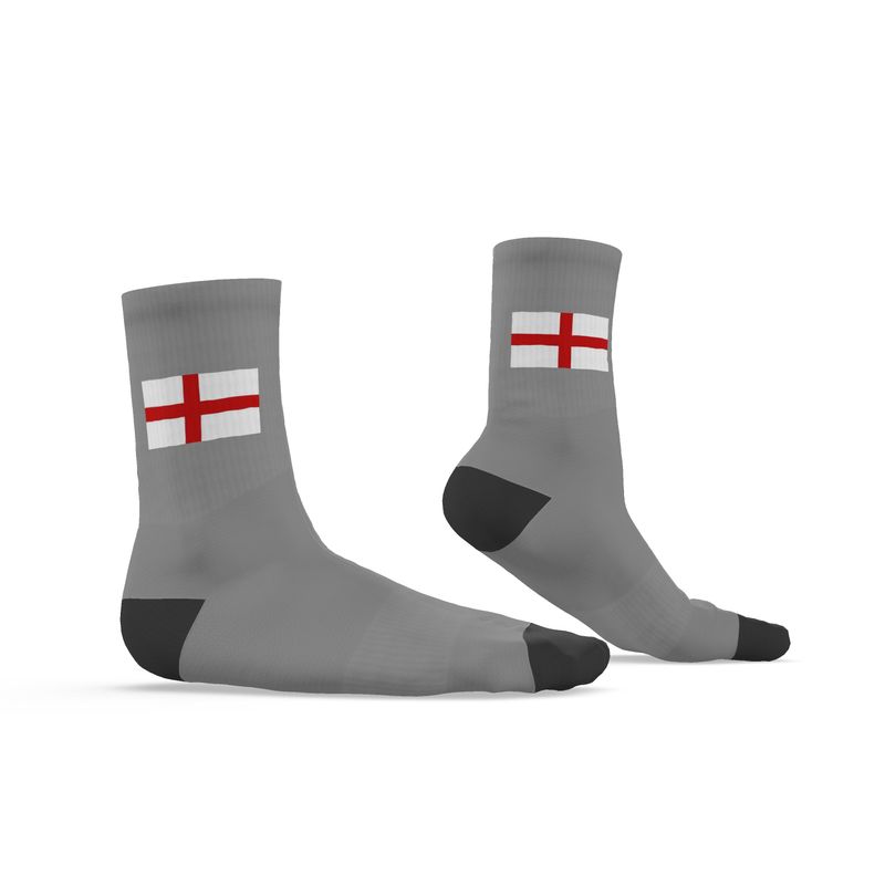 England Crew Socks, Light Grey, 6.5-9 UK Medium