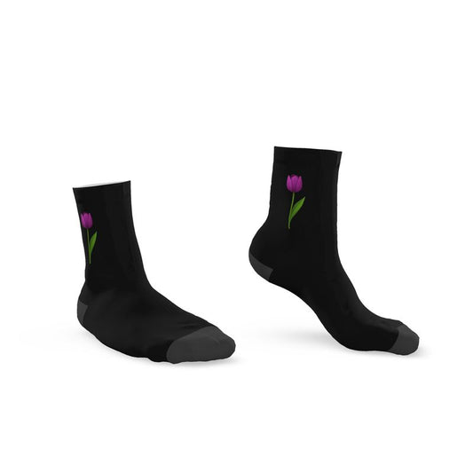 Tulip Socks, Black, Sizes 3-6 UK