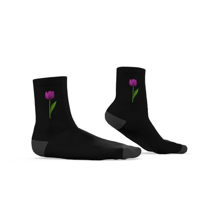 Tulip Socks, Black, Sizes 3-6 UK