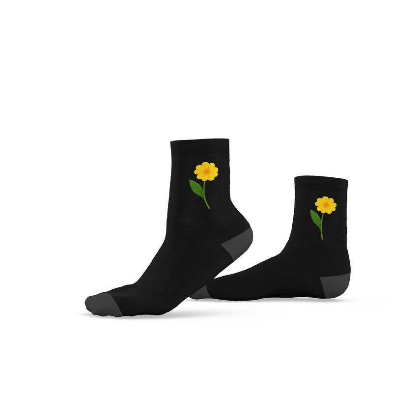Primrose Socks, Black, Sizes 3-6 UK