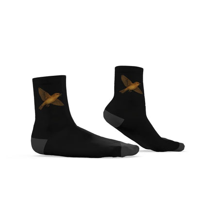 Ladies Bird Socks, Nightingale, Black, 3-6 UK