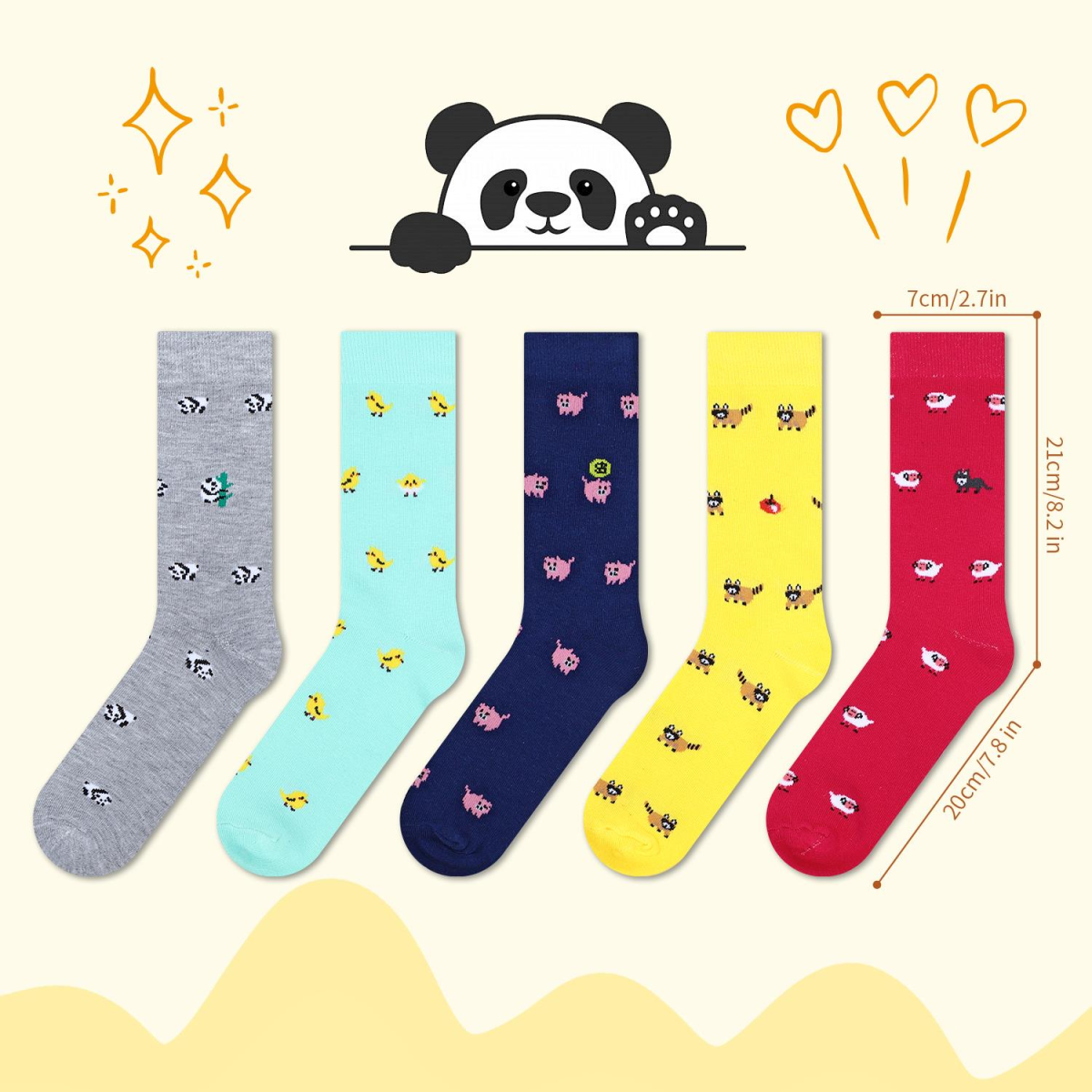 VINSANI Animal Socks 5pk 1010419
