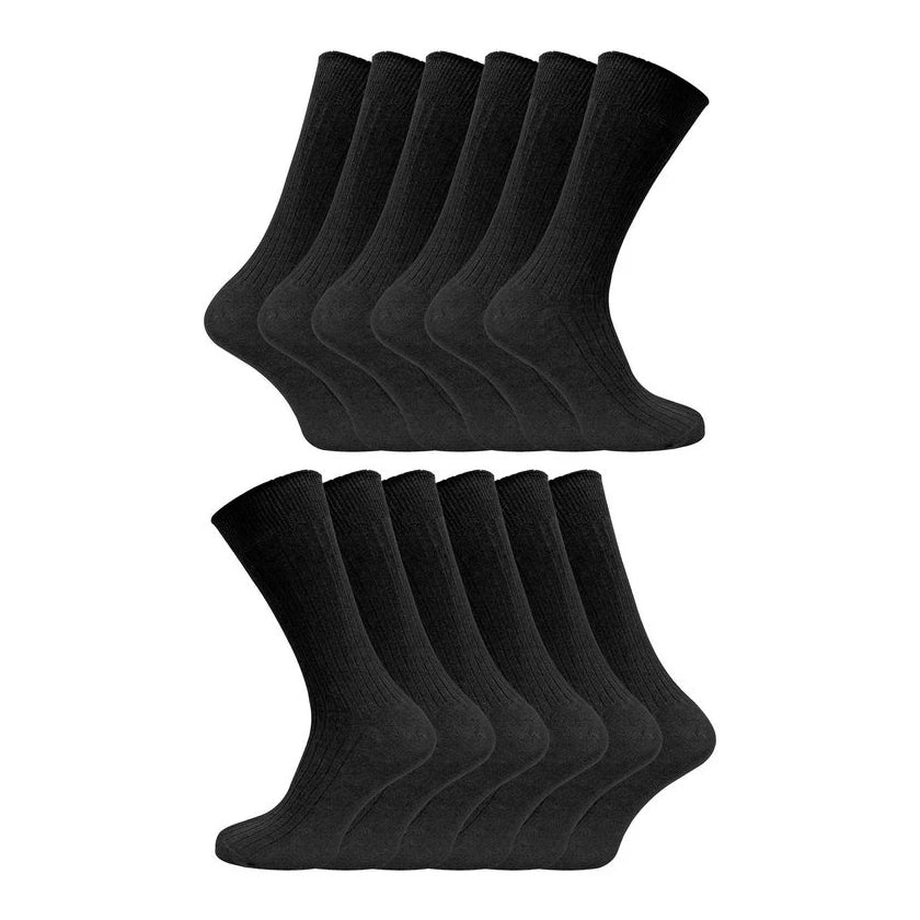 Sock Snob - 12 Pairs Kids 100% Cotton Socks