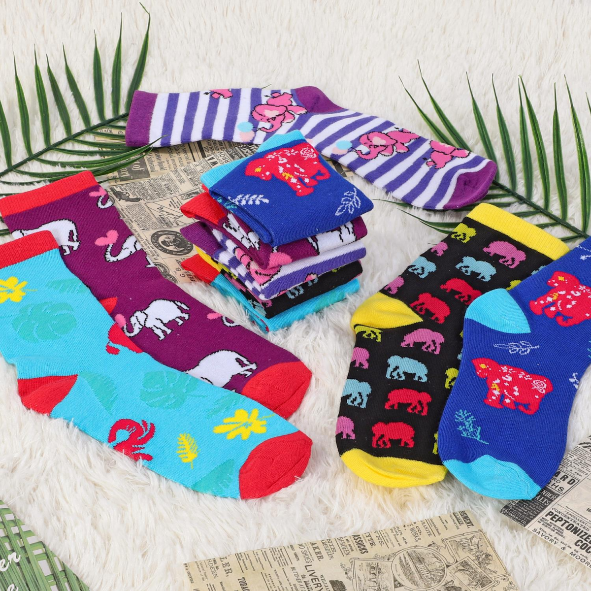 VINSANI Elephant Socks 5pk 1010413