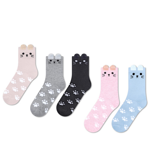 VINSANI Cat Socks 5pk 1010412