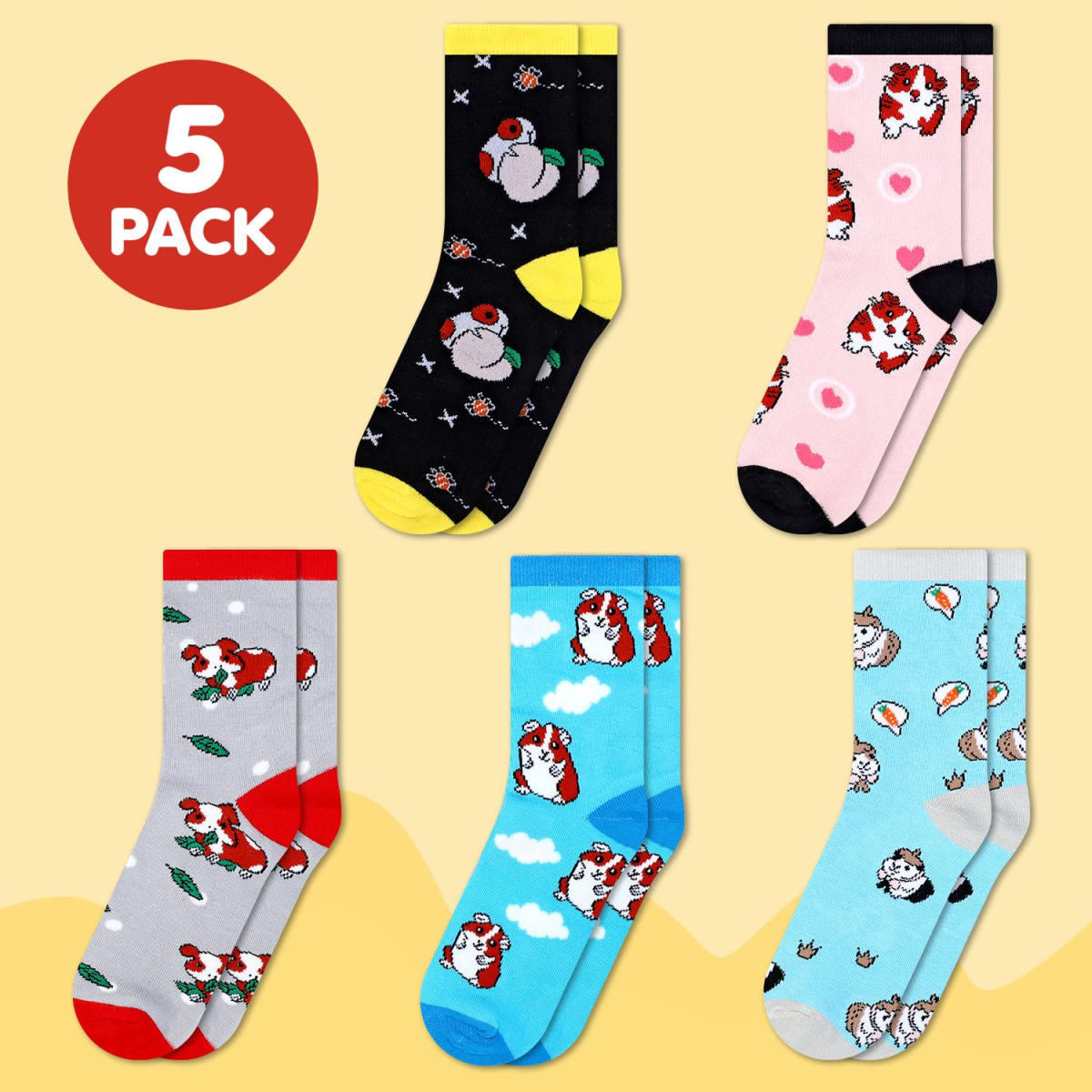 VINSANI Guinea Pig Socks 5pk 1010415