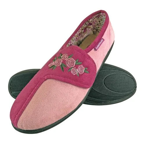 Dunlop: Ladies JULIET Slippers with Velcro Fastening