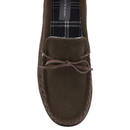 Dunlop: Men's SHAUN Leather Moccasin Slippers