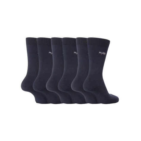 FiveG - 6 Pairs Mens Fairtrade Cotton Socks