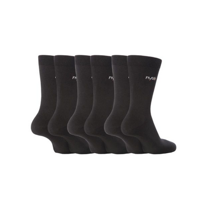 FiveG - 6 Pairs Mens Fairtrade Cotton Socks