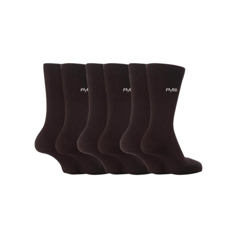 FiveG - 6 Pairs Mens Fairtrade Cotton Socks