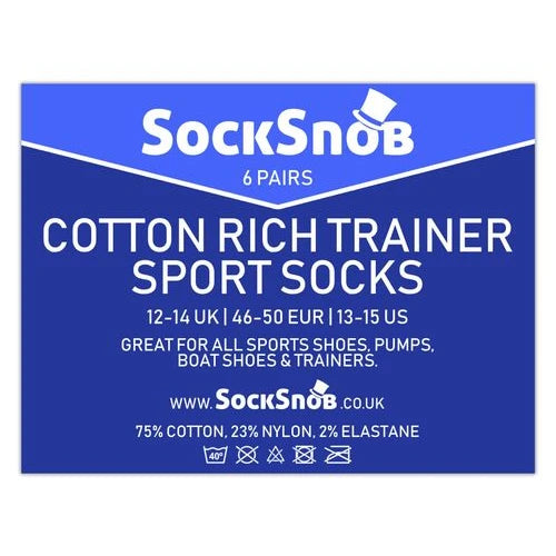 Sock Snob - 6 Pairs Cihat Children's Cotton Trainer Socks