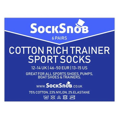 Sock Snob - 6 Pairs Cihat Children's Cotton Trainer Socks