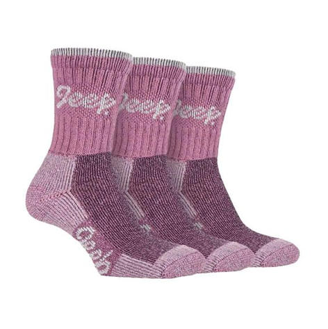 Jeep - 3 Pairs Ladies Terrain Hiking Socks