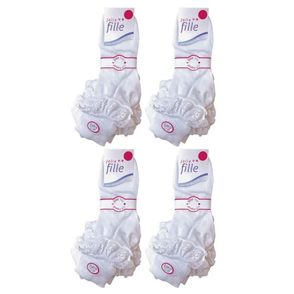 Sock Snob - 12 Pack Girls Jolie Lace Socks