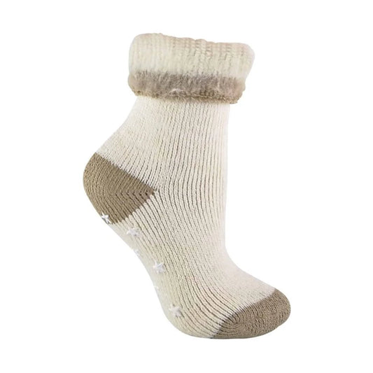 Sock Snob - Ladies Non Slip Turnover Alpaca Wool Bed Socks