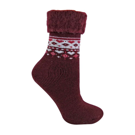 Sock Snob - Ladies Turnover Top Wool Bed Socks