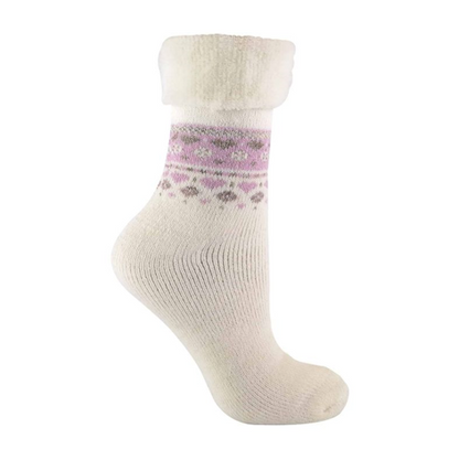 Sock Snob - Ladies Turnover Top Wool Bed Socks