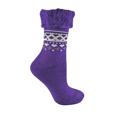 Sock Snob - Ladies Turnover Top Wool Bed Socks