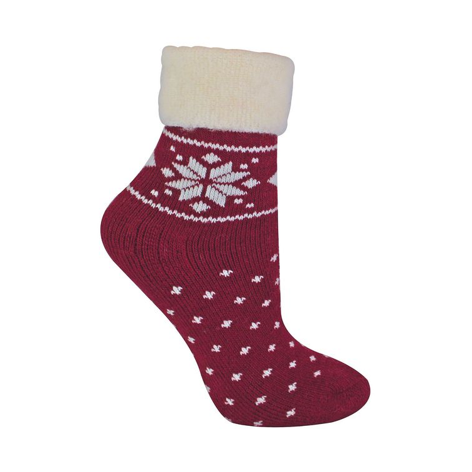 Sock Snob - Ladies Wool Lounge Socks with Fairisle Design