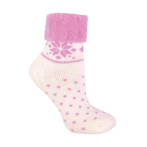 Sock Snob - Ladies Wool Lounge Socks with Fairisle Design