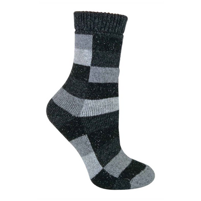 Sock Snob - Ladies Checkered Wool / Silk Blend Socks
