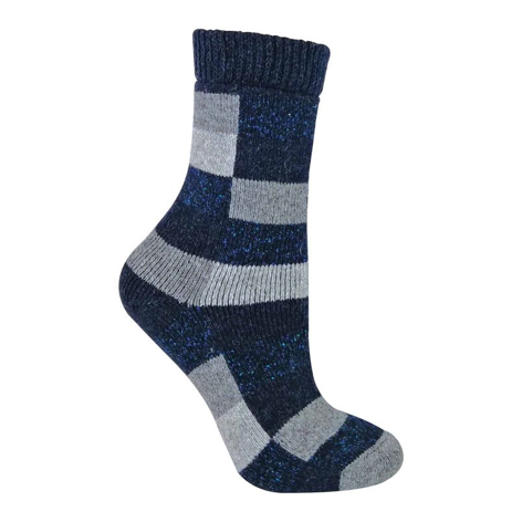Sock Snob - Ladies Checkered Wool / Silk Blend Socks