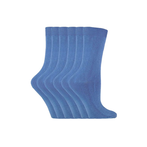 Sock Snob - 6 Pairs Ladies Plain Coloured Cotton Socks
