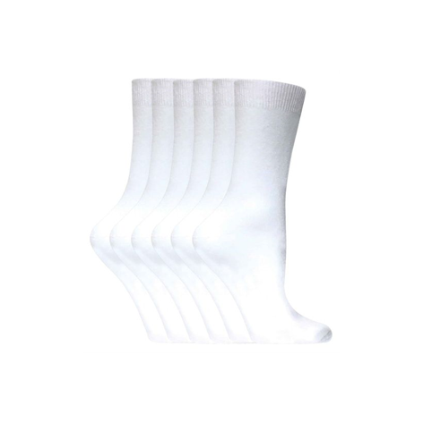 Sock Snob - 6 Pairs Ladies Plain Coloured Cotton Socks