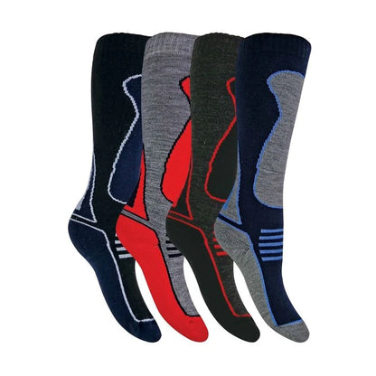Sock Snob - 4 Pairs Children's Knee High Wool Ski Socks