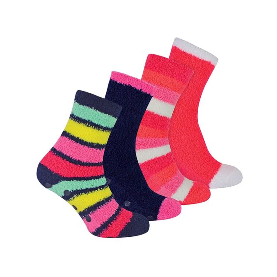 Sock Snob 4 Pairs Ladies Fluffy Cosy Socks