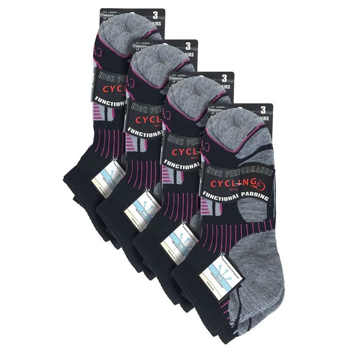 Sock Snob - 12 Pack Ladies Cycling Socks